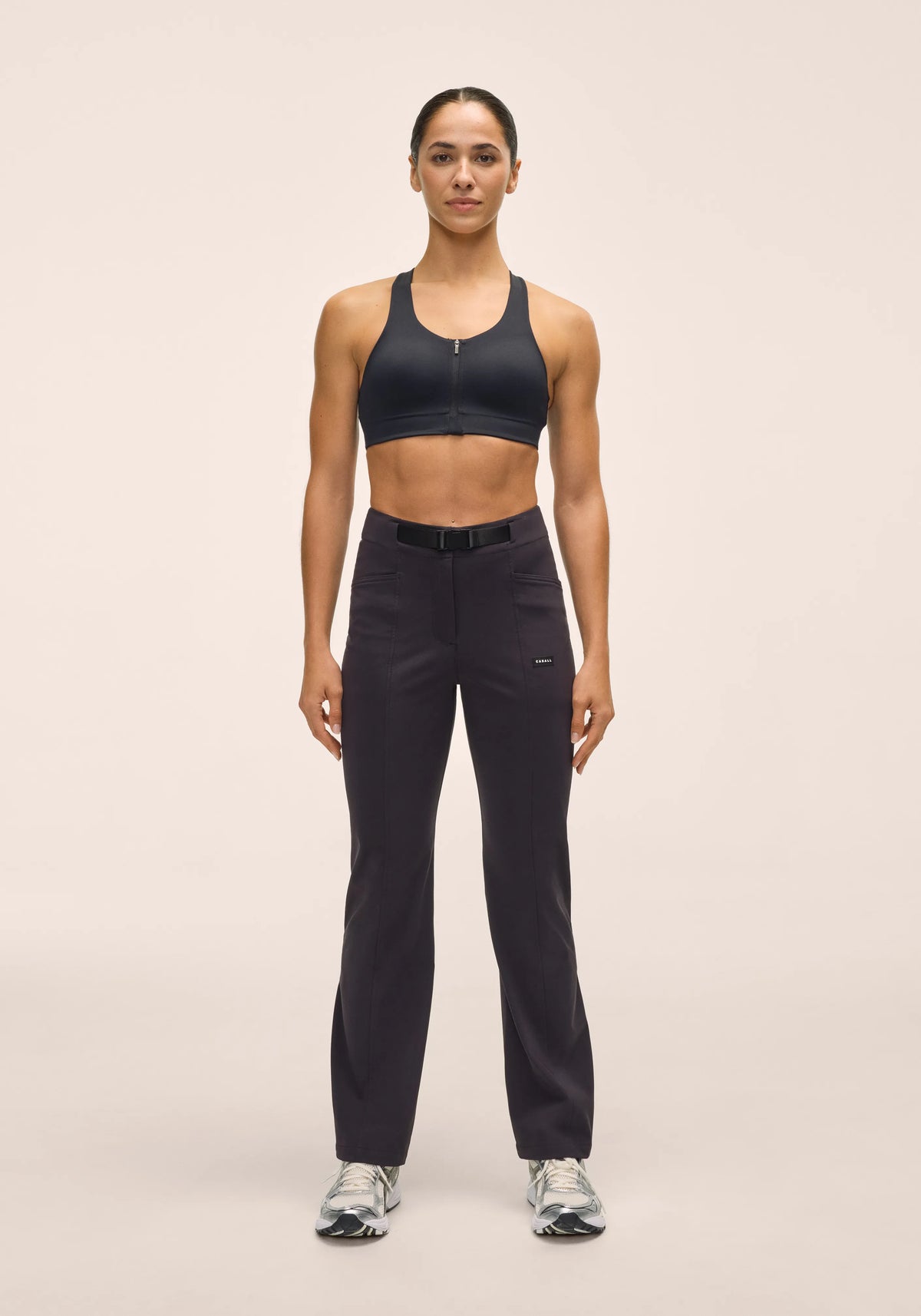 Casall Pace Outdoor Flare Pant pantaloni Black idrorepellenti