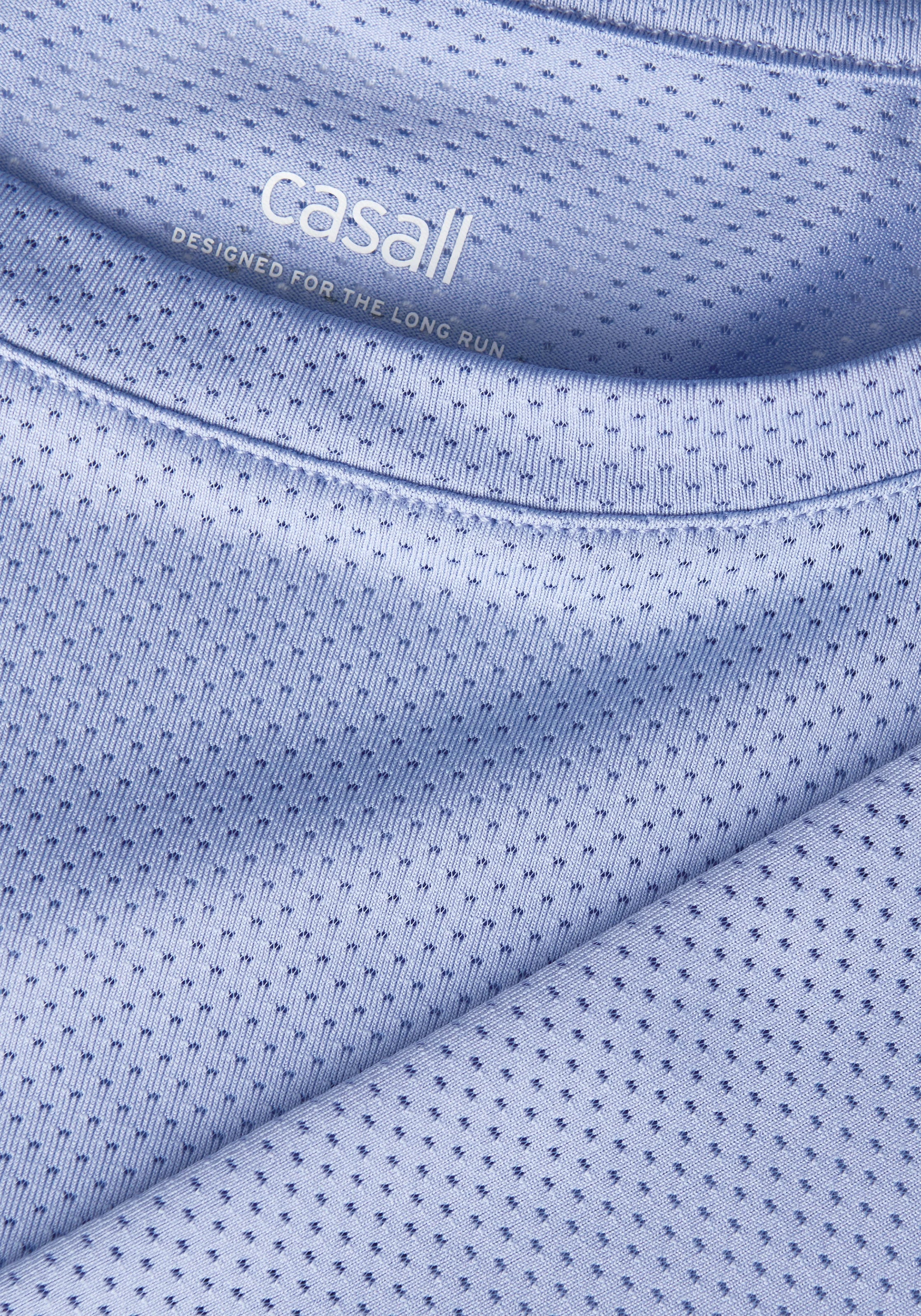 Casall Laser Mesh Crop Tee t-shirt Blueberry Mist traspirante