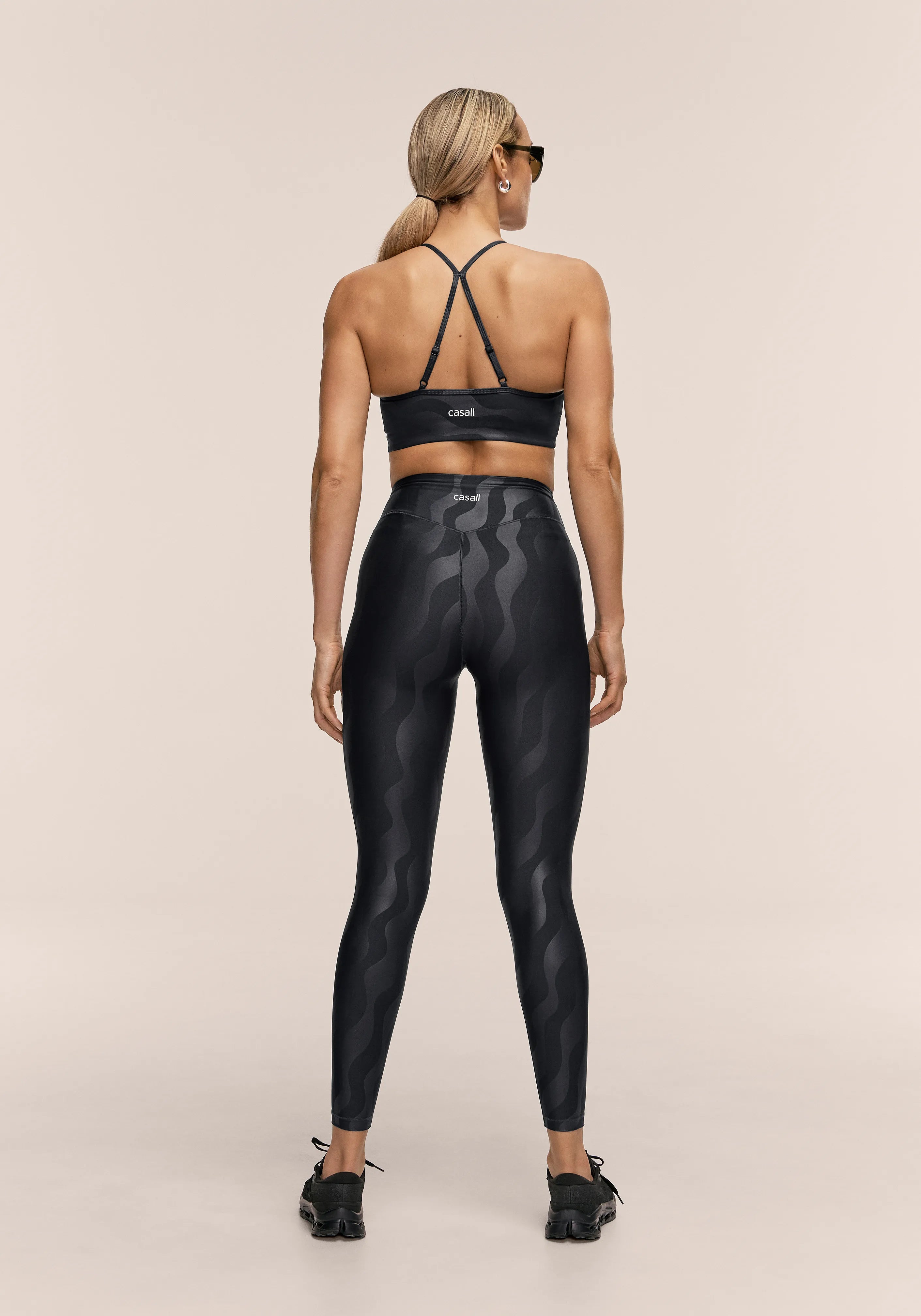 Casall Heat Printed High Waist leggings neri vita alta