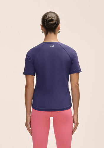 Casall Essential Tee maglietta purple eclipse traspirante