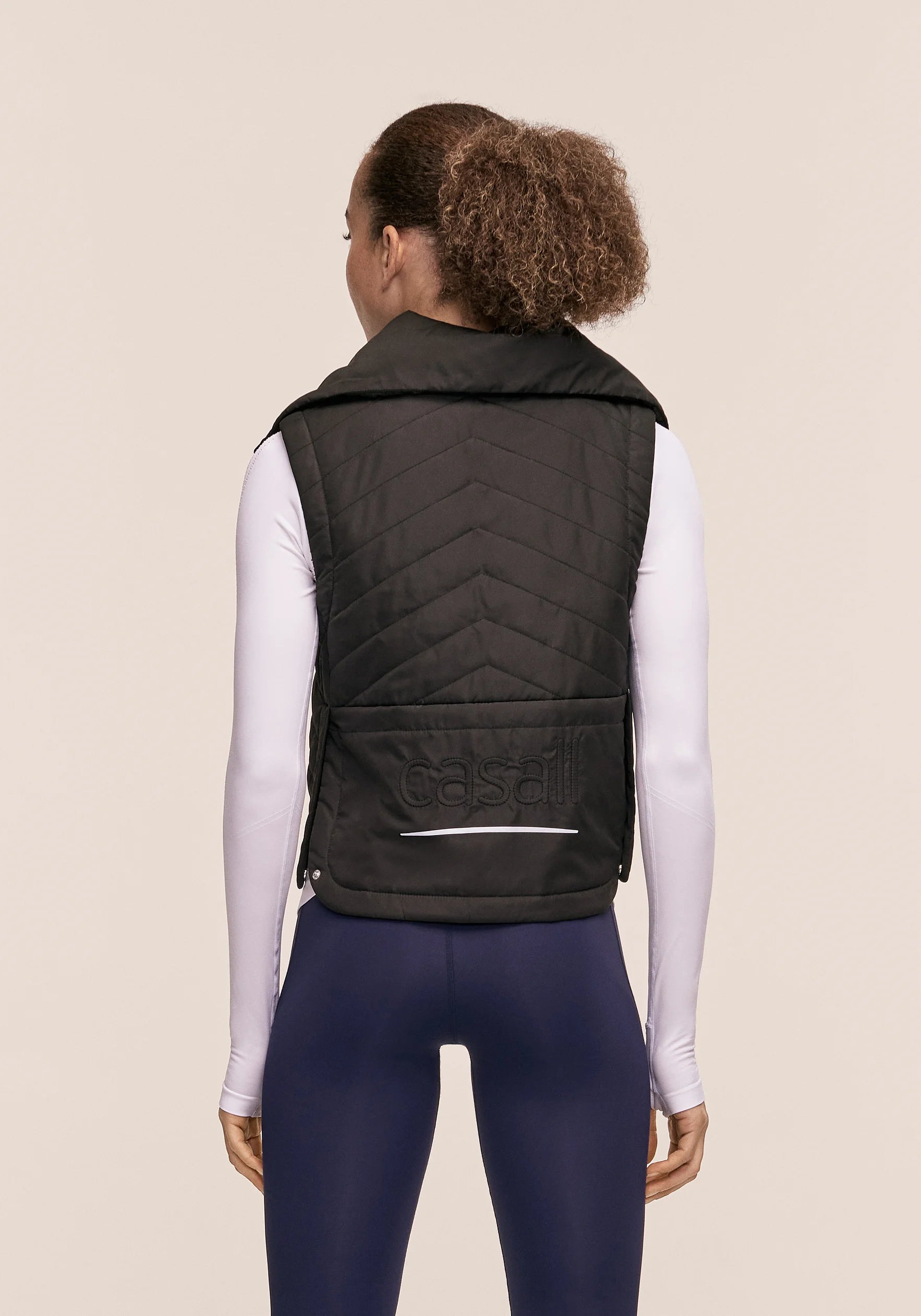Casall Neckwarmer gilet running nero antivento
