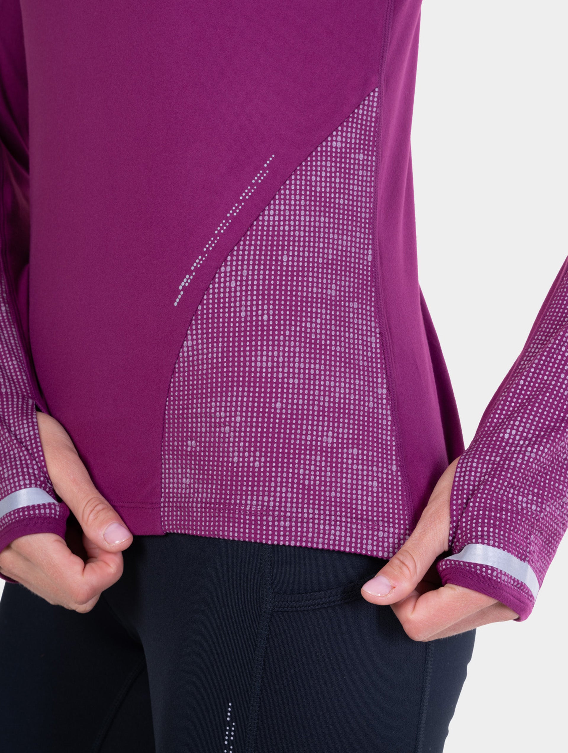 Ronhill Tech Reflect maglia running Blackcurrant manica lunga