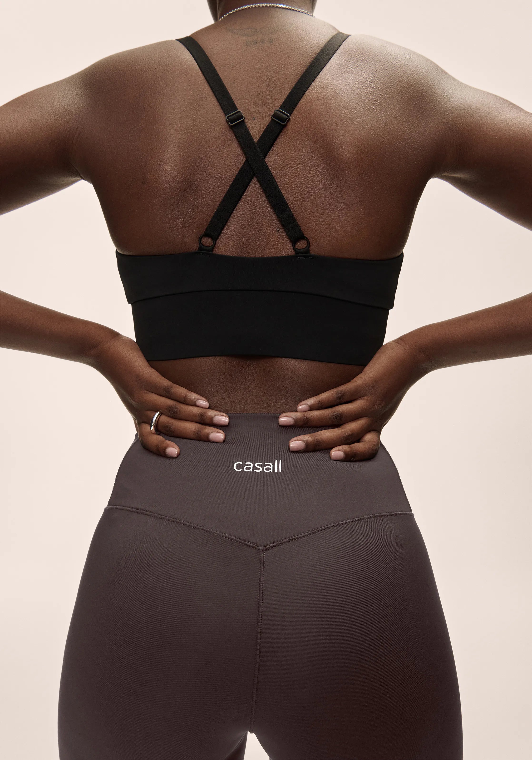 Casall Flare High Waist pantaloni gym grigio scuro shaping