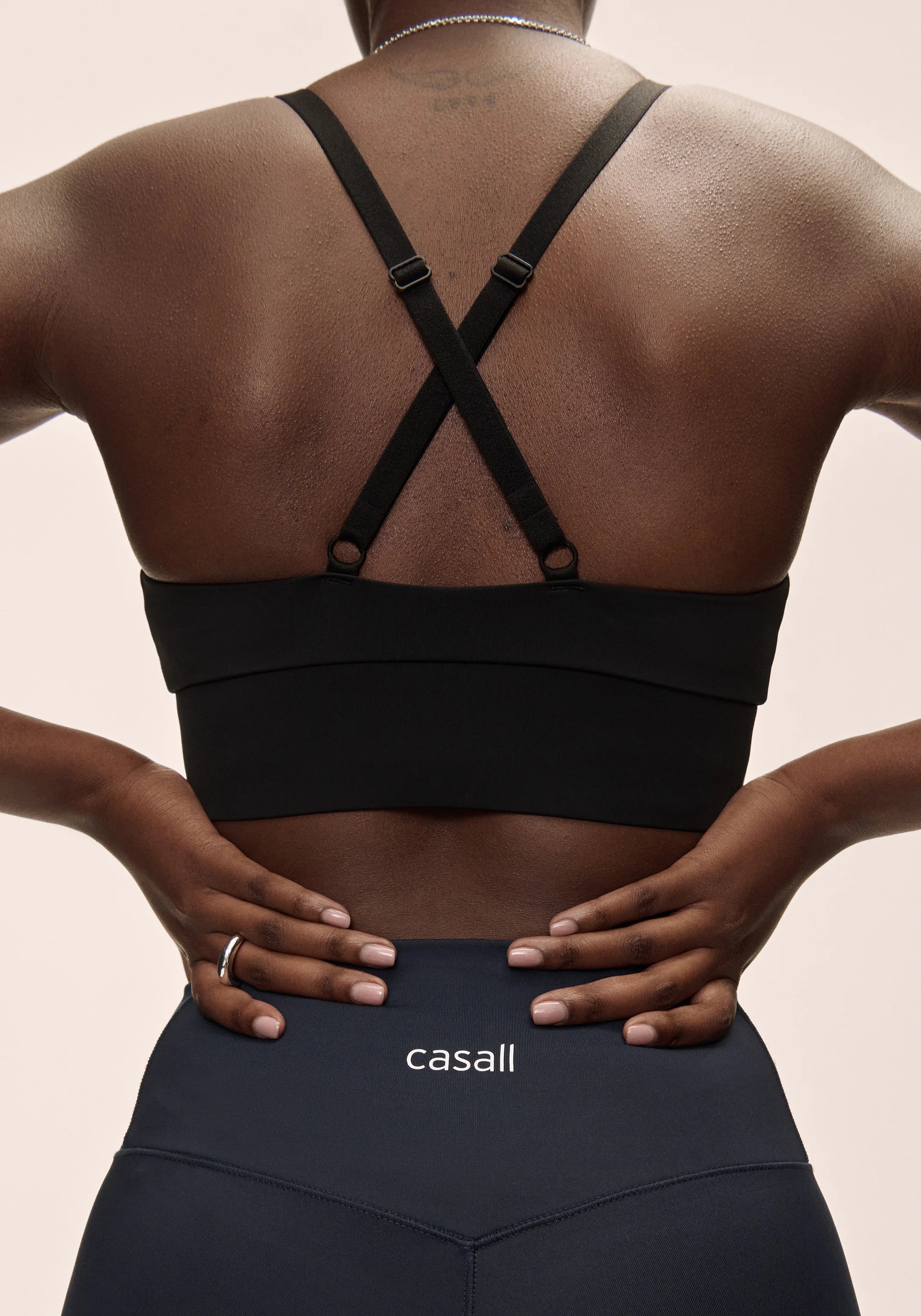 Casall Wrap Sports Bra reggiseno sportivo nero supporto medio