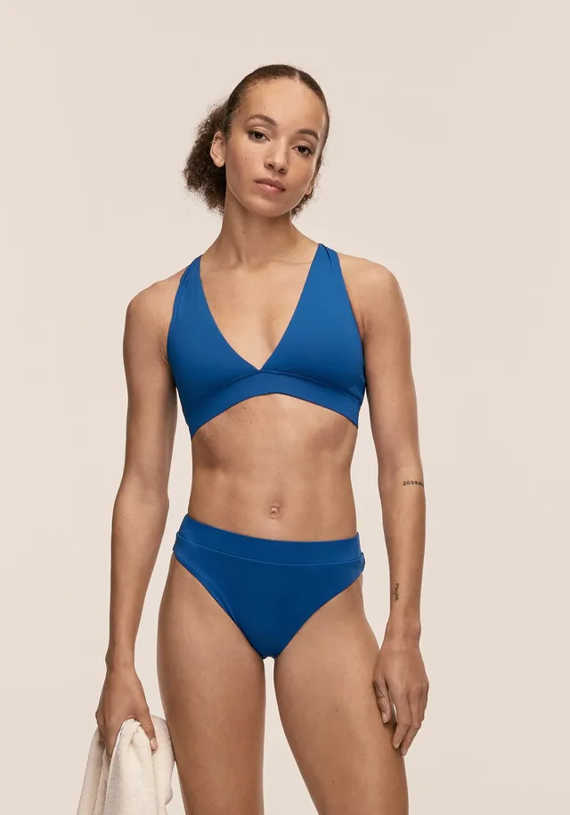 Casall V-Neck Crossback top bikini blu teal UV 50+