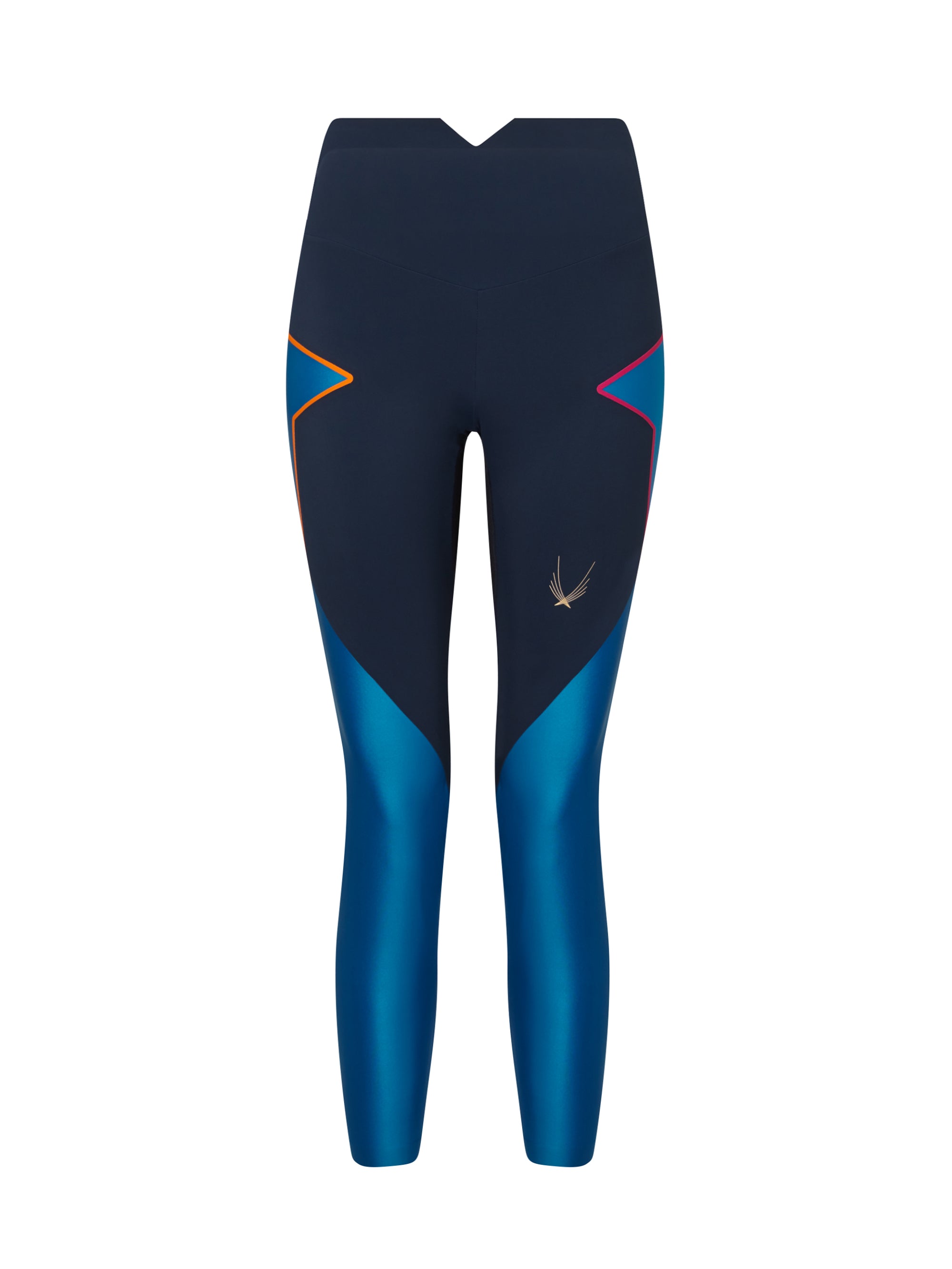Lucas Hugh Kubrick 7/8 leggings blu compressivi