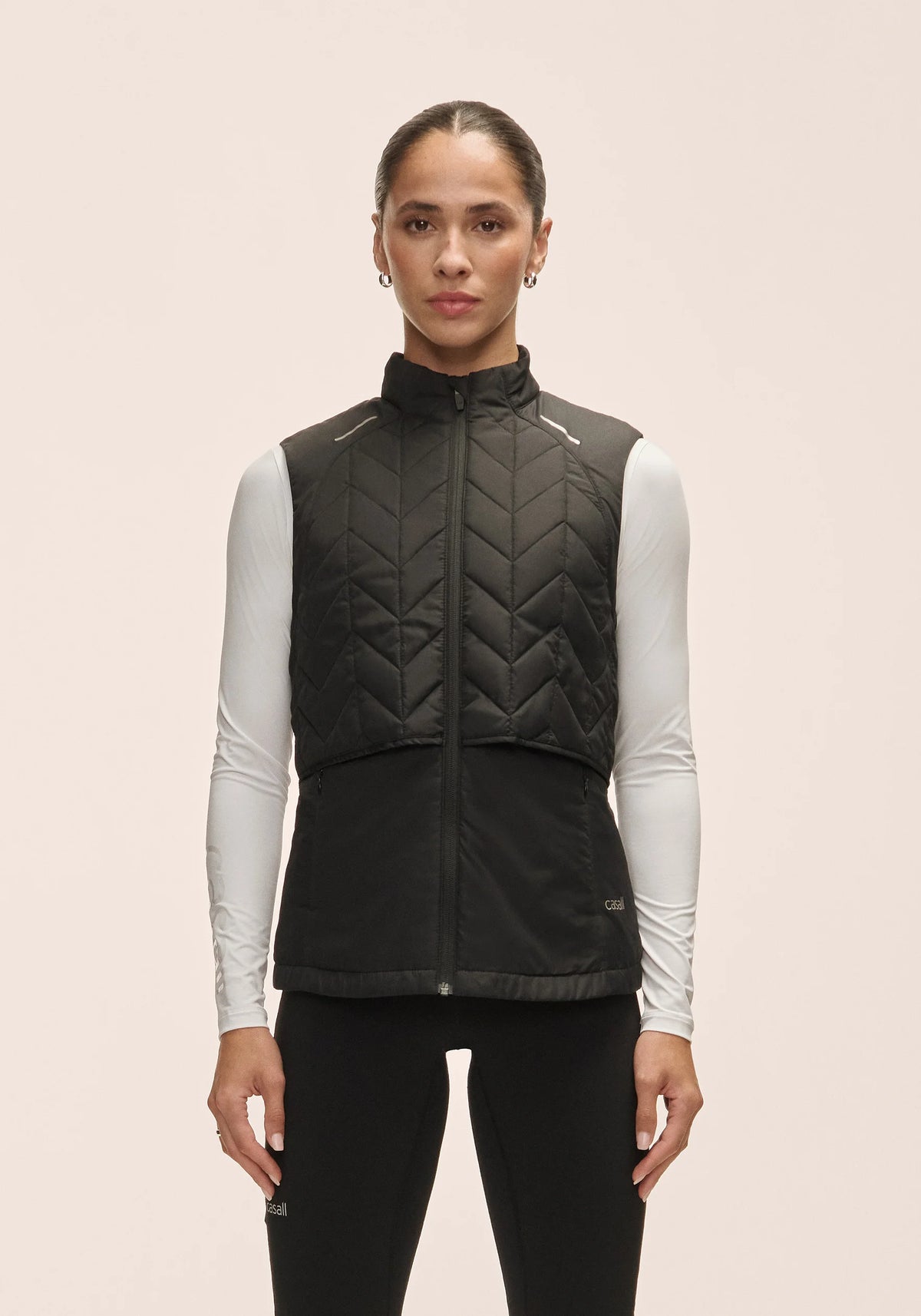 Casall Quilted Running Vest gilet nero antivento