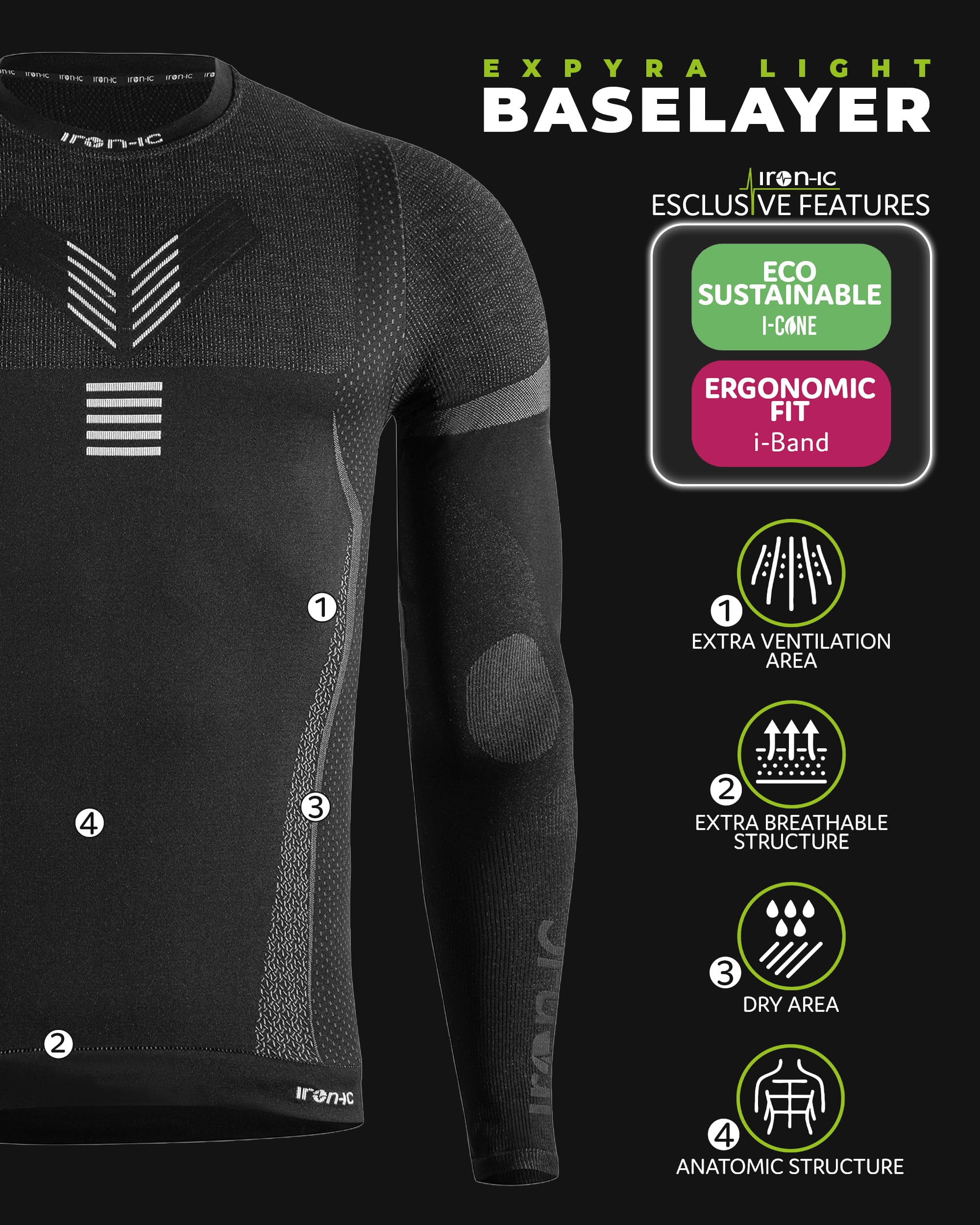 IRON-IC Thermic 201658 Maglia Uomo Zone Ventilate