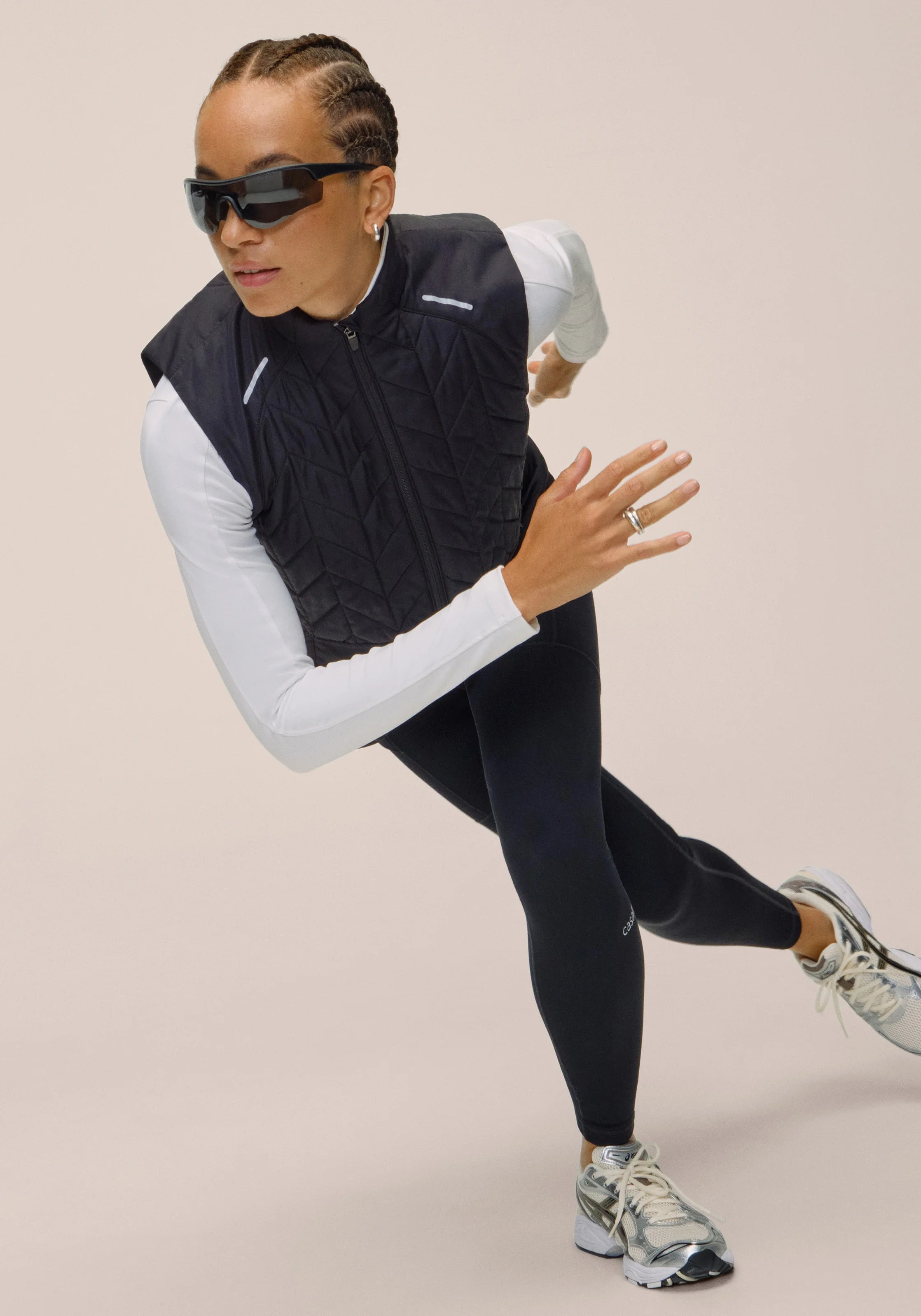 Casall Quilted Running Vest gilet nero antivento
