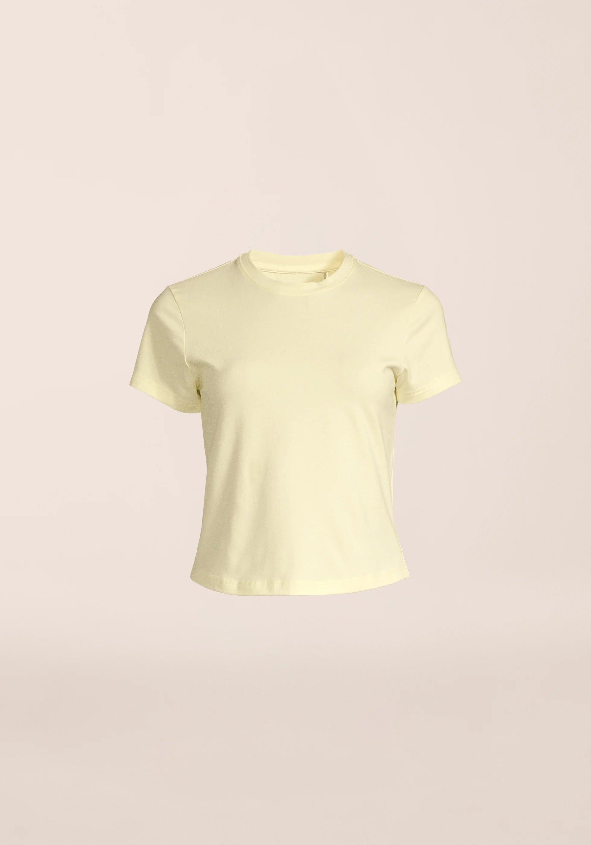 Casall Cotton Blend Slim Tee T-shirt Yellow Steam