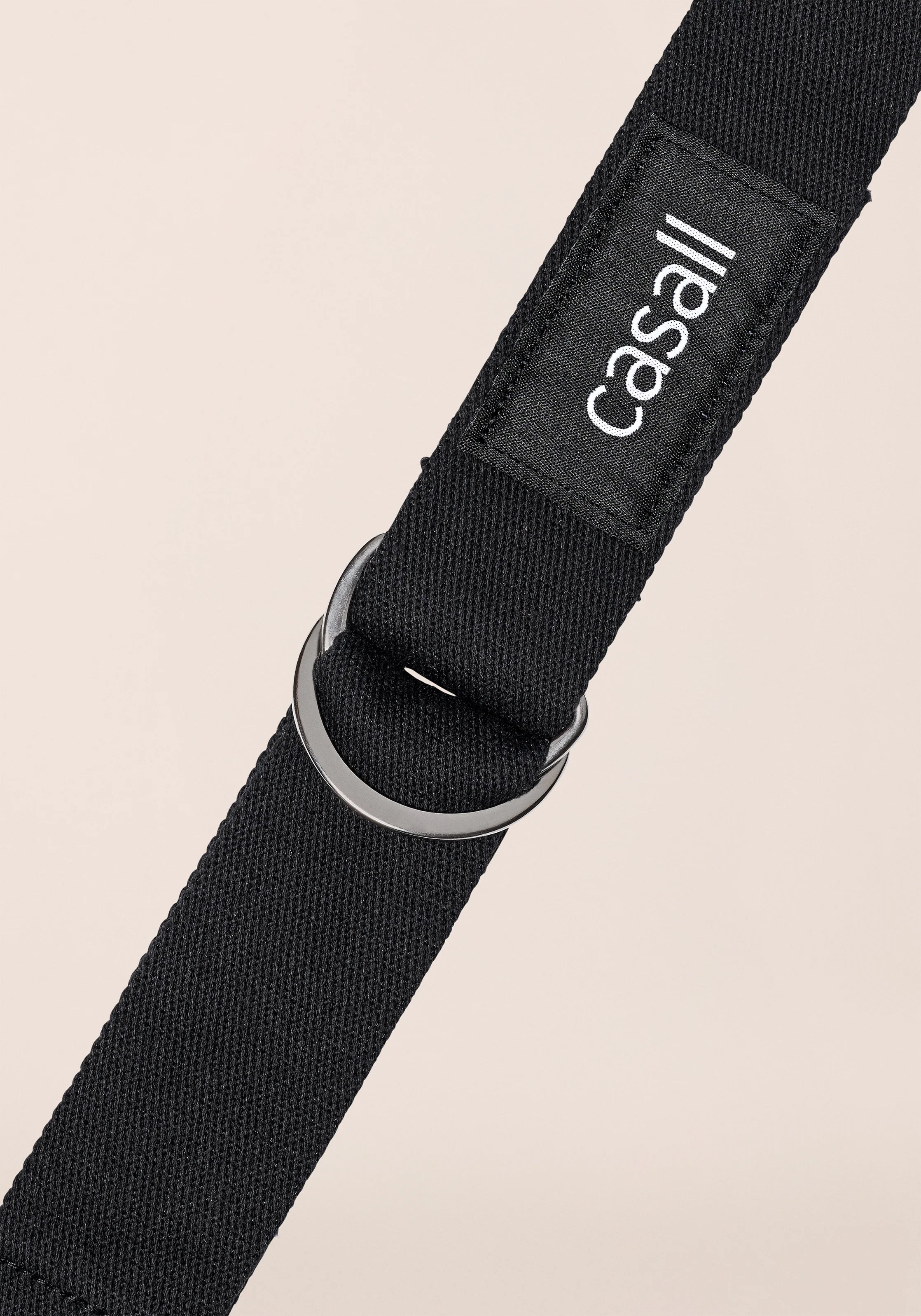 Casall Alignment Yoga Strap cintura yoga nera cotone bio