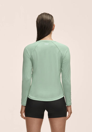 Casall Essential Long Sleeve maglia manica lunga verde tecnica