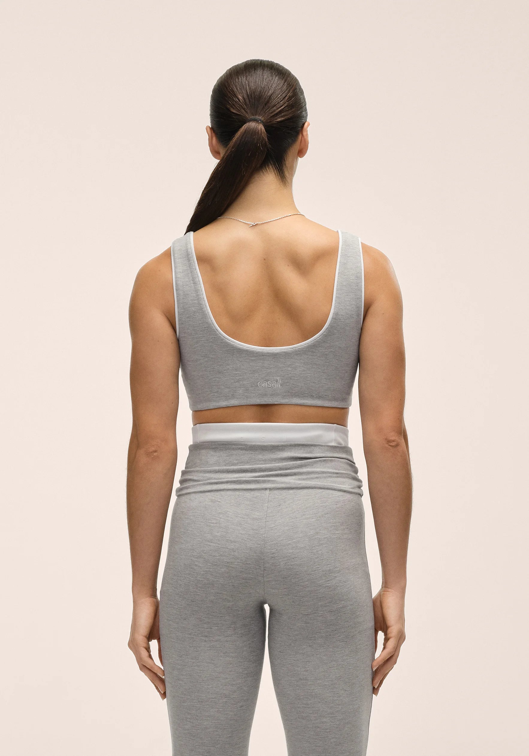 Casall Sublime Fling Bralette reggiseno Grey Melange cotone